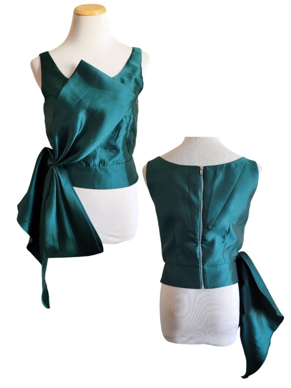 Ina Green Bow Top